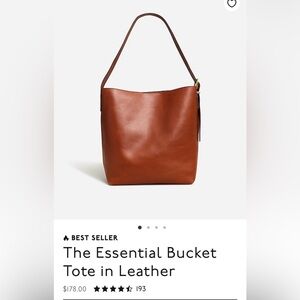 New Madewell The Essential Bucket
Tote in Leather